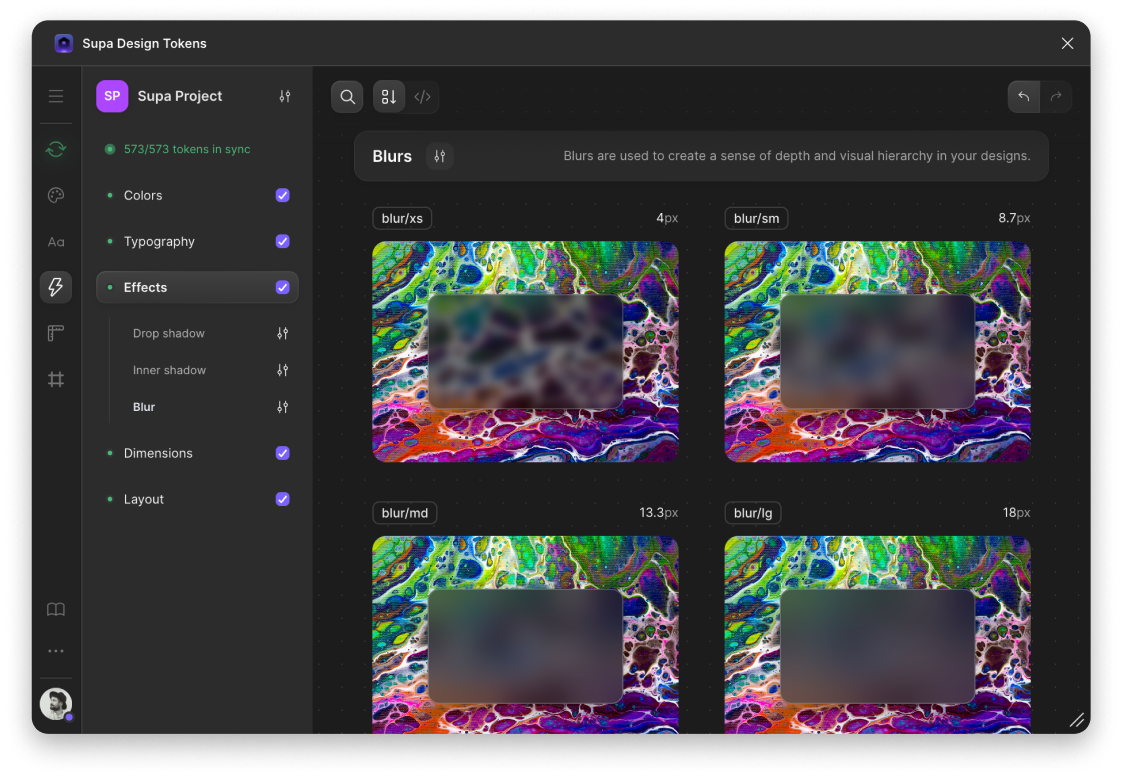 Effects interface